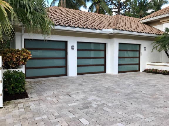Coastal garage door installation in Surfside, Miami-Dade County — 305 Doors Corp